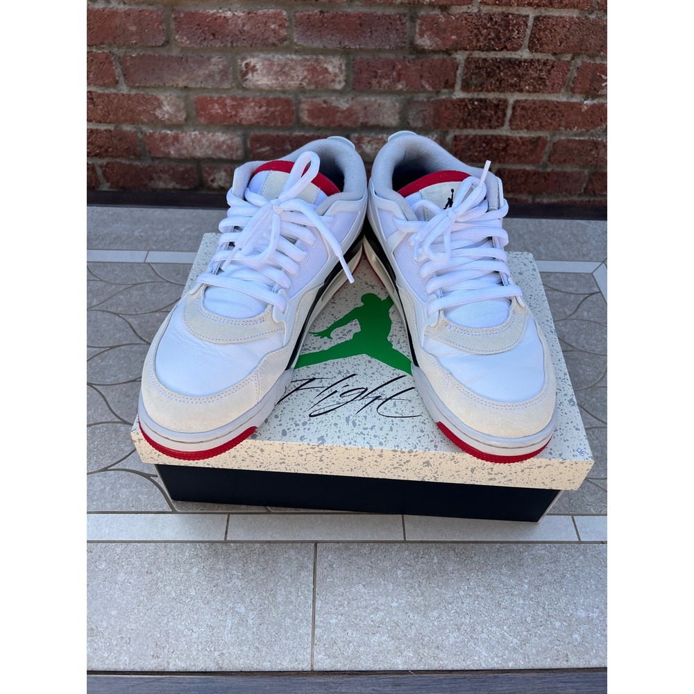 Jordan Air Flight 89 Low White Fire Red Black FQ7939-102 Mens 12 Sneaker